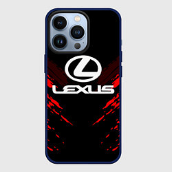 Чехол для iPhone 13 Pro Lexus: Red Anger, цвет: 3D-тёмно-синий