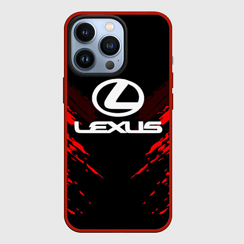 Чехол iPhone 13 Pro Lexus: Red Anger / 3D-Красный – фото 1