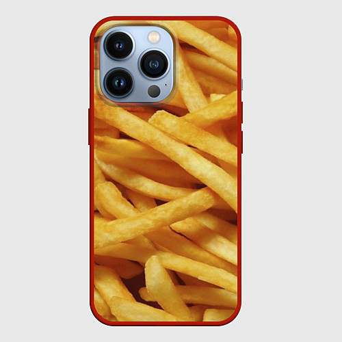 Чехол iPhone 13 Pro Картофель фри / 3D-Красный – фото 1