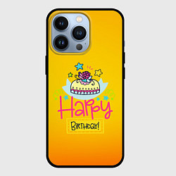 Чехол для iPhone 13 Pro Happy Birthday, цвет: 3D-черный