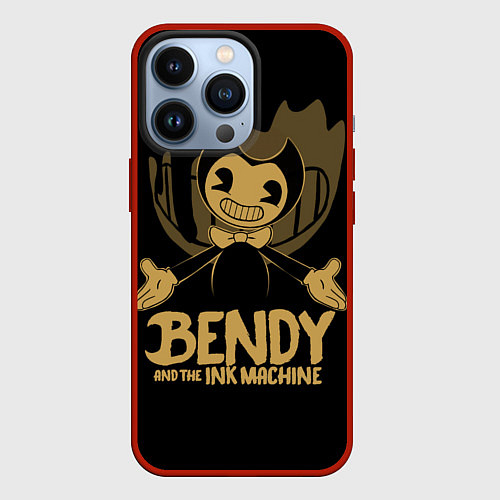 Чехол iPhone 13 Pro Bendy And the ink machine / 3D-Красный – фото 1