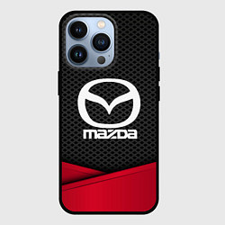 Чехол для iPhone 13 Pro Mazda: Grey Carbon, цвет: 3D-черный