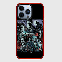 Чехол для iPhone 13 Pro Uncharted 4, цвет: 3D-красный