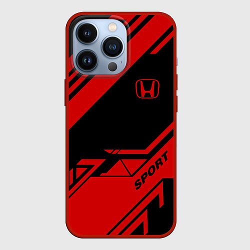 Чехол iPhone 13 Pro Honda: Techno Sport / 3D-Красный – фото 1