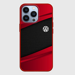 Чехол для iPhone 13 Pro Volkswagen: Red Sport, цвет: 3D-красный