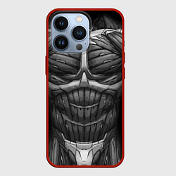 Чехол для iPhone 13 Pro Экзоскелет, цвет: 3D-красный