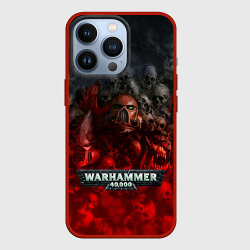 Чехол iPhone 13 Pro Warhammer 40000: Dawn Of War / 3D-Красный – фото 1