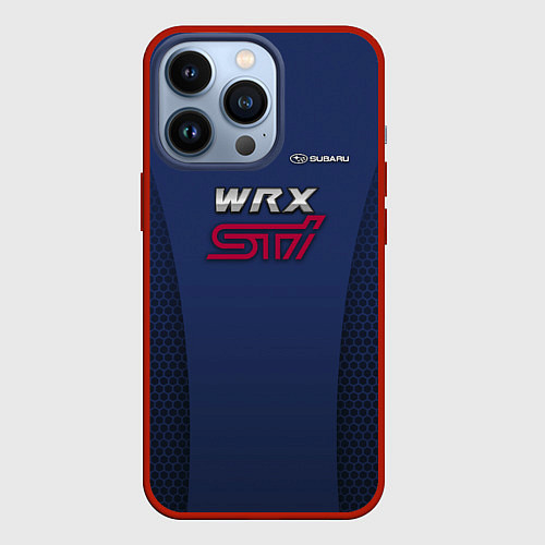 Чехол iPhone 13 Pro Subaru wrx sti / 3D-Красный – фото 1