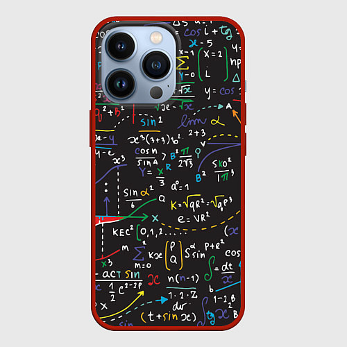Чехол iPhone 13 Pro Math / 3D-Красный – фото 1