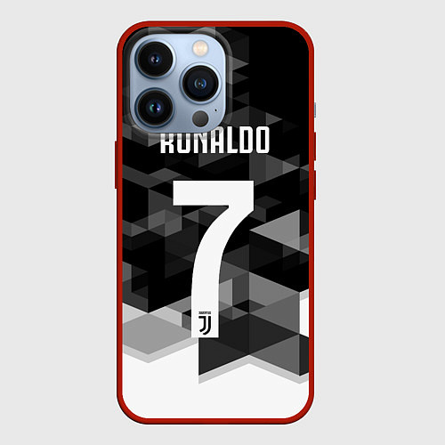 Чехол iPhone 13 Pro CRonaldo 7 / 3D-Красный – фото 1
