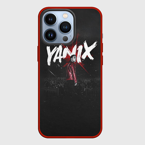 Чехол iPhone 13 Pro YANIX: Black Side / 3D-Красный – фото 1