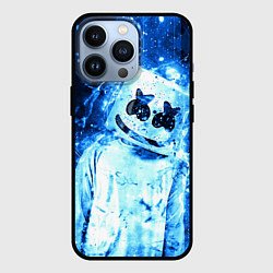 Чехол для iPhone 13 Pro Marshmello: Blue Liquid, цвет: 3D-черный