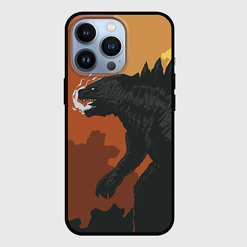 Чехол iPhone 13 Pro Godzilla: Monster Smoke / 3D-Черный – фото 1