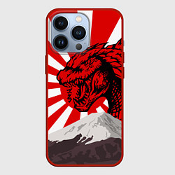 Чехол для iPhone 13 Pro Japanese Godzilla, цвет: 3D-красный