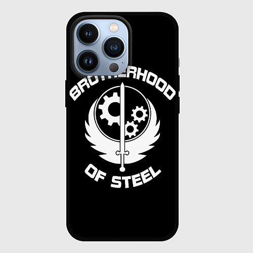 Чехол iPhone 13 Pro Brothood of Steel / 3D-Черный – фото 1