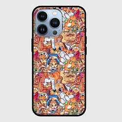 Чехол для iPhone 13 Pro Котобомбинг, цвет: 3D-черный