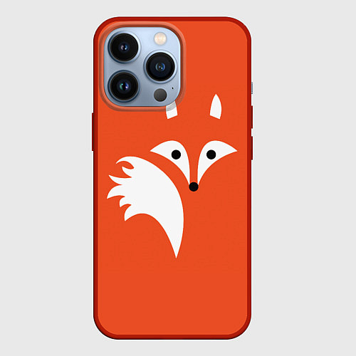Чехол iPhone 13 Pro Лисичка / 3D-Красный – фото 1