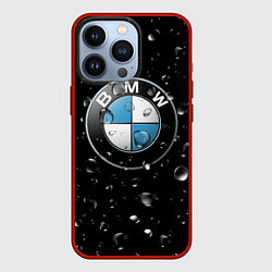 Чехол для iPhone 13 Pro BMW под Дождём, цвет: 3D-красный