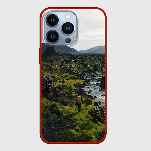 Чехол iPhone 13 Pro Death Stranding: Green World / 3D-Красный – фото 1