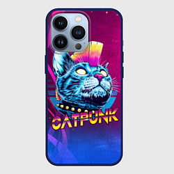 Чехол для iPhone 13 Pro Котопанк, цвет: 3D-тёмно-синий