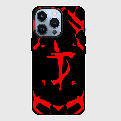 Чехол iPhone 13 Pro DOOM: Red Slayer / 3D-Черный – фото 1