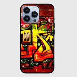 Чехол для iPhone 13 Pro Red Graffiti, цвет: 3D-черный