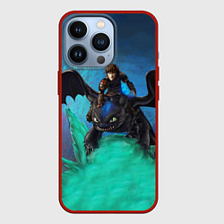 Чехол для iPhone 13 Pro Как приручить дракона, цвет: 3D-красный