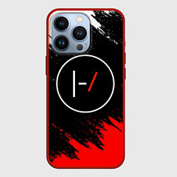 Чехол для iPhone 13 Pro 21 Pilots: Black & Red, цвет: 3D-красный