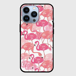 Чехол для iPhone 13 Pro Рай фламинго, цвет: 3D-черный