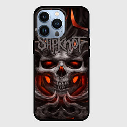 Чехол для iPhone 13 Pro Slipknot: Hell Skull, цвет: 3D-черный