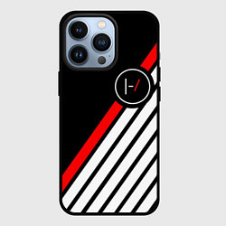 Чехол для iPhone 13 Pro 21 Pilots: Black Logo, цвет: 3D-черный