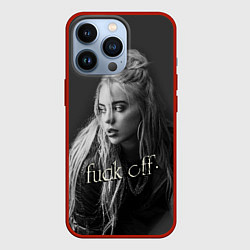 Чехол для iPhone 13 Pro Billie Eilish fak off, цвет: 3D-красный