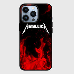 Чехол для iPhone 13 Pro METALLICA НА СПИНЕ, цвет: 3D-черный