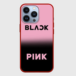 Чехол для iPhone 13 Pro Blackpink - розово-черный, цвет: 3D-красный