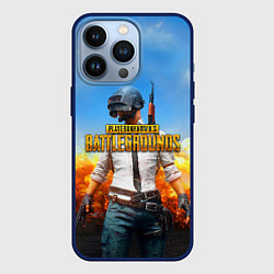Чехол для iPhone 13 Pro PUBG, цвет: 3D-тёмно-синий