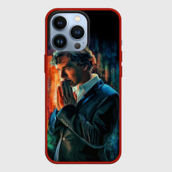 Чехол для iPhone 13 Pro Sherlock, цвет: 3D-красный