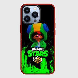 Чехол для iPhone 13 Pro Brawl Stars LEON, цвет: 3D-красный