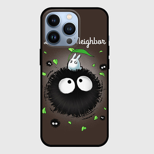 Чехол iPhone 13 Pro My Neighbor Totoro / 3D-Черный – фото 1