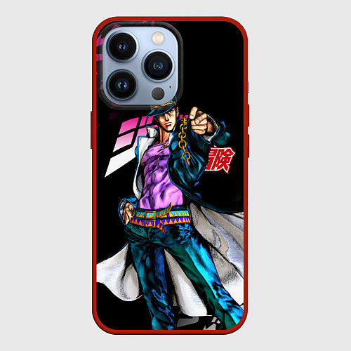 Чехол iPhone 13 Pro JOJOS BIZARRE ADVENTURE / 3D-Красный – фото 1