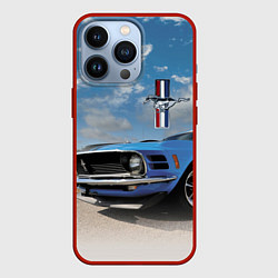 Чехол для iPhone 13 Pro Mustang, цвет: 3D-красный