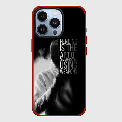 Чехол iPhone 13 Pro Fencing is the art / 3D-Красный – фото 1