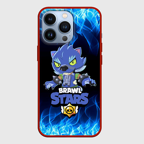 Чехол iPhone 13 Pro BRAWL STARS LEON ОБОРОТЕНЬ / 3D-Красный – фото 1