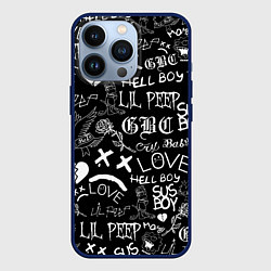 Чехол для iPhone 13 Pro LIL PEEP LOGOBOMBING, цвет: 3D-тёмно-синий