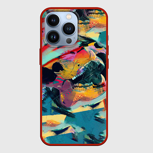 Чехол iPhone 13 Pro Абстрактный рисунок / 3D-Красный – фото 1