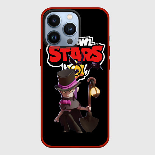 Чехол iPhone 13 Pro Мортис Brawl Stars / 3D-Красный – фото 1