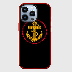 Чехол для iPhone 13 Pro ВМФ, цвет: 3D-красный