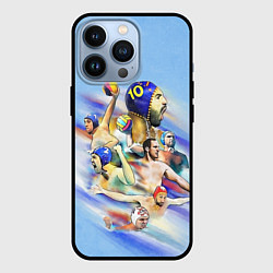 Чехол для iPhone 13 Pro Water polo players, цвет: 3D-черный