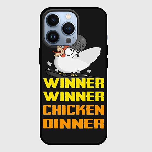 Чехол iPhone 13 Pro Winner Chicken Dinner / 3D-Черный – фото 1