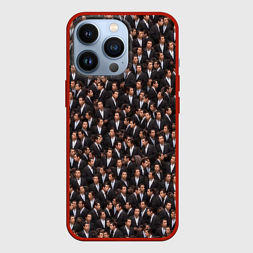 Чехол iPhone 13 Pro Растерянный Траволта / 3D-Красный – фото 1