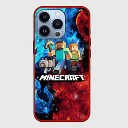 Чехол для iPhone 13 Pro Minecraft Майнкрафт, цвет: 3D-красный